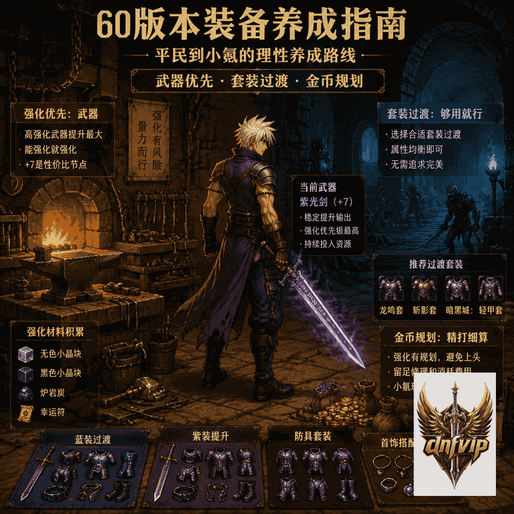 DNF怀旧服60装备养成平民到小氪路线