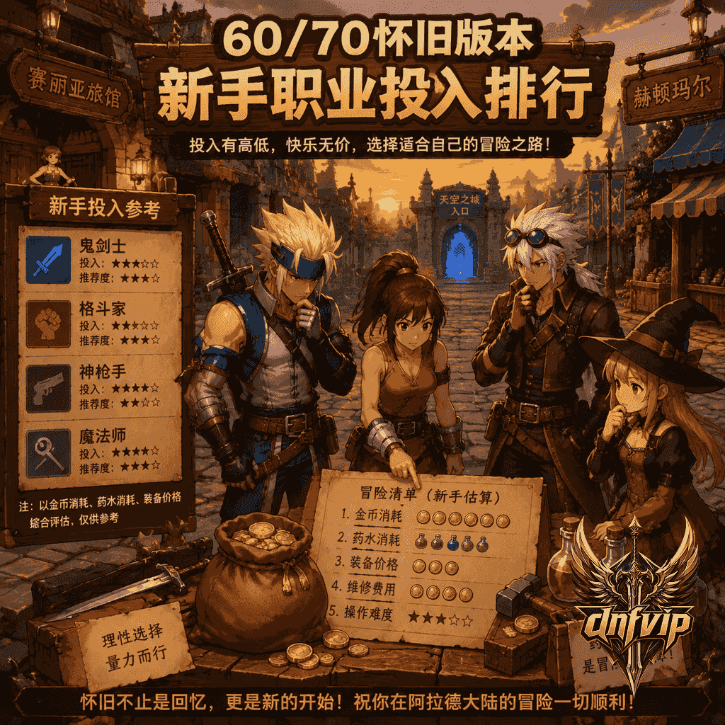 dnf怀旧服职业投入排行
