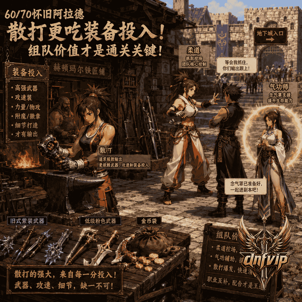 铁匠铺前散打强化装备,柔道和气功师准备组队进图